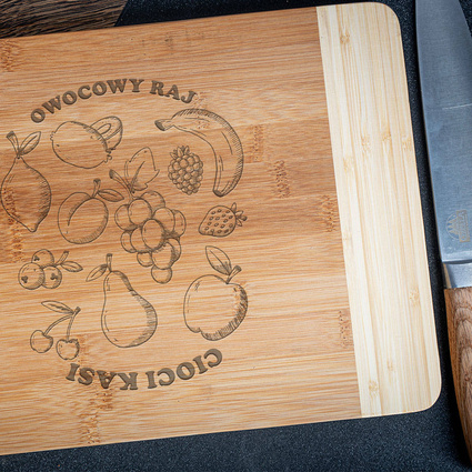 Deska do krojenia z grawerem DLA SMAKOSZA OWOCÓW