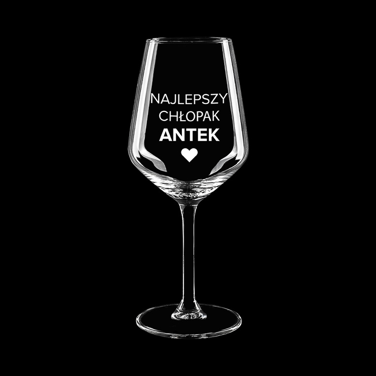Kieliszek do wina czerwonego z grawerem - DLA CHŁOPAKA