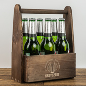 Personalizowane nosidło drewniane na piwo TWOIM GRAWEREM