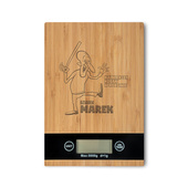 Waga kuchenna prostokątna z grawerem NAJWIĘKSZY KOZAK W RODZINIE prezent DLA DZIADKA