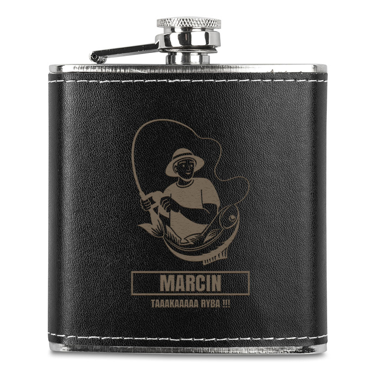 Piersiówka z personalizowanym grawerem DLA WĘDKARZA