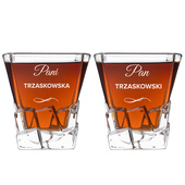 Szklanki z grawerem DLA PARY – grawer nazwiska NA ROCZNICĘ