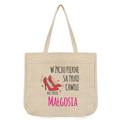 Personalizowana torba na zakupy PIĘKNE SĄ TYLKO CHWILE prezent dla SIOSTRY