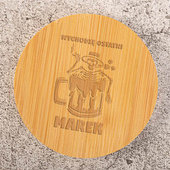 Otwieracz bambusowy z TWOIM GRAWEREM prezent dla smakosza piwa