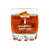 Szklanka do whisky z grawerem NAJLEPSZY ZAWODNIK + IMIĘ