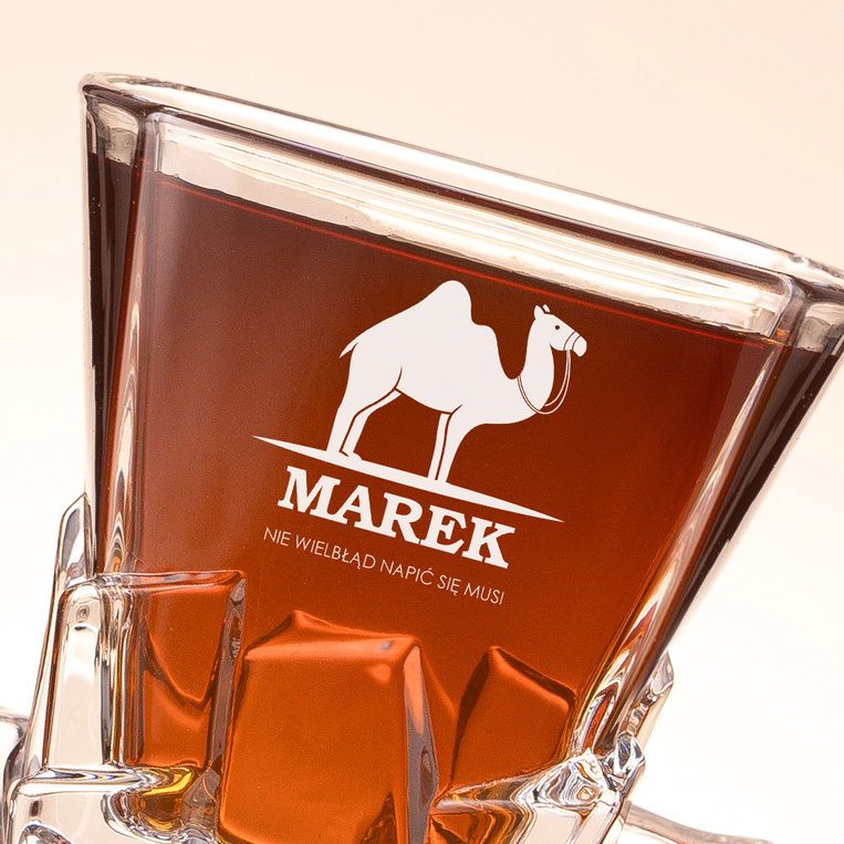 PERSONALIZOWANA Szklanka Lodowa do whisky z grawerem PREZENT Z HUMOREM