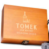 PERSONALIZOWANY zestaw kamieni do whisky NA URODZINY  dla niego