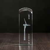 WIATRAK - statuetka 3D TURBINA WIATROWA Nagroda za współpracę