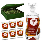 Zestaw do whisky - PREZENT DLA INSPEKTORA TD na emeryturę, karafka i szklanki