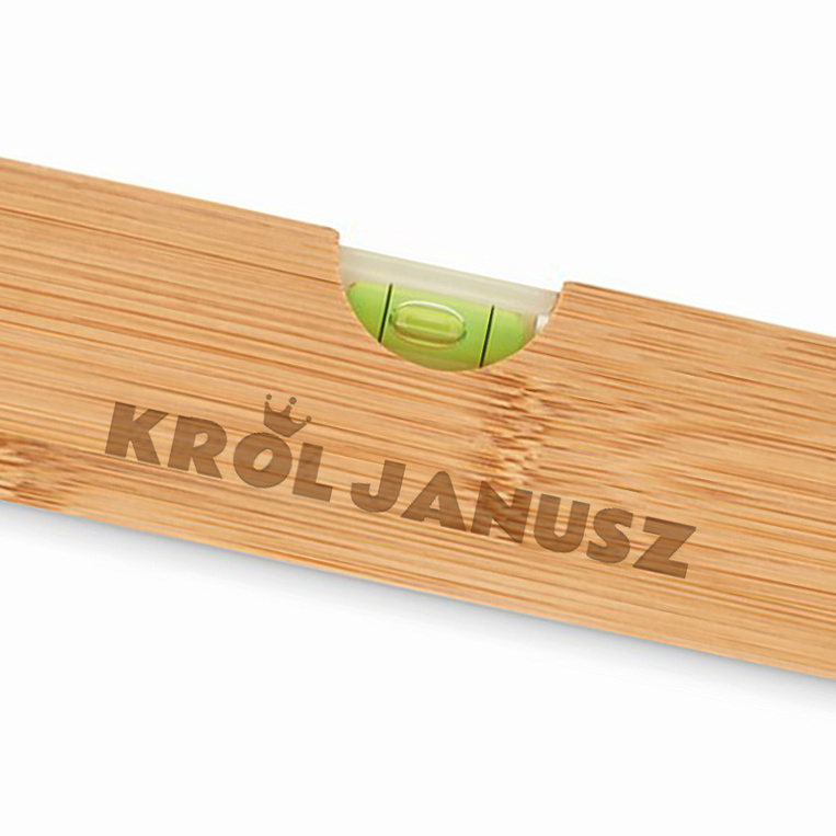 Poziomica z otwieraczem z grawerem KRÓL + IMIĘ dla znajomego
