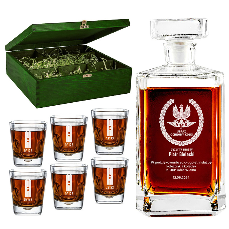 PREZENT DLA FUNKCJONARIUSZA SOK na pożegnanie - personalizowany zestaw do whisky