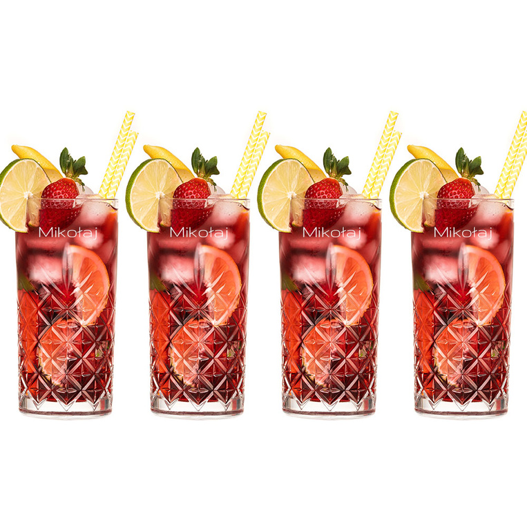 Zestaw szklanek z grawerem imienia – prezent DLA SMAKOSZA DRINKÓW