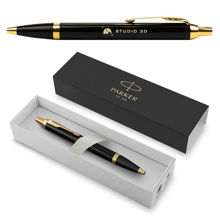 Długopis IM PARKER Złoty z grawerem Logo Firmy na prezent firmowy