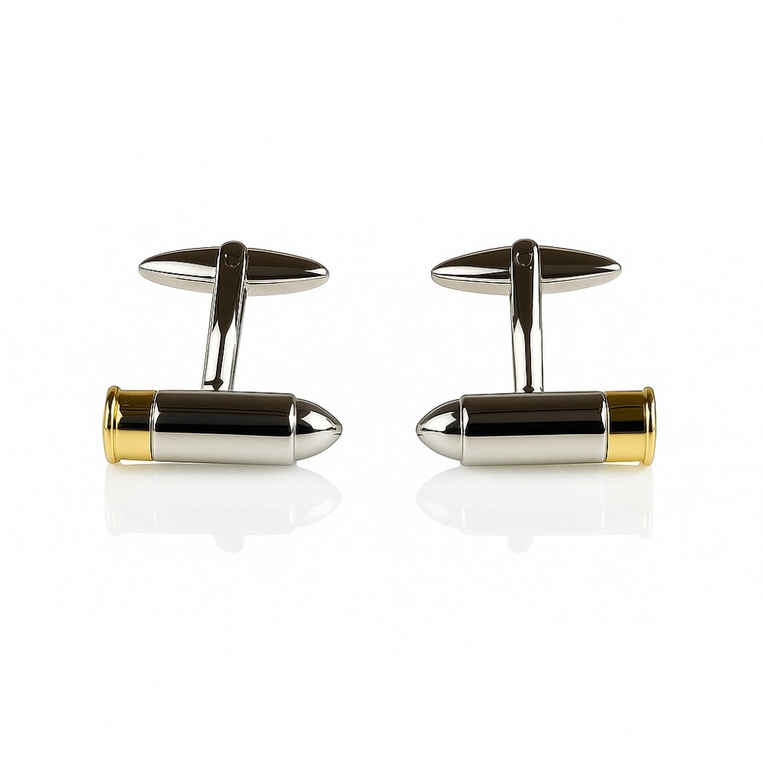 Spinki do mankietów NABÓJ – prezent DLA STRZELCA ŻOŁNIERZA