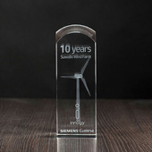 WIATRAK - statuetka 3D TURBINA WIATROWA Nagroda za współpracę