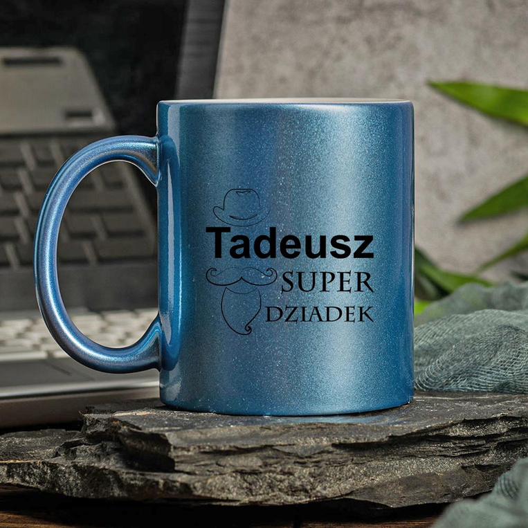 Kubek z TWOIM nadrukiem SUPER DZIADEK + IMIĘ