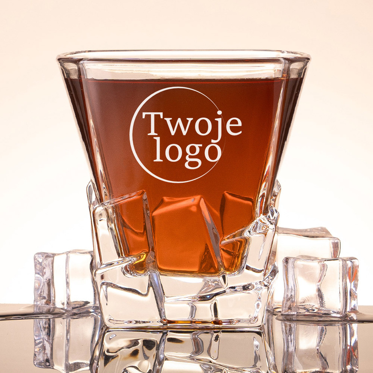 Zestaw Lodowy do whisky z logiem firmy – UPOMINEK FIRMOWY z grawerem