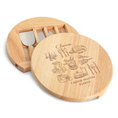 Grawerowana deska do serów z nożami CHEESE MASTER prezent personalizowany