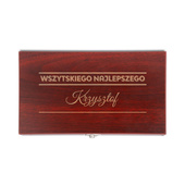 PREZENT NA IMIENINY zestaw do wina z grawerem DLA NIEGO