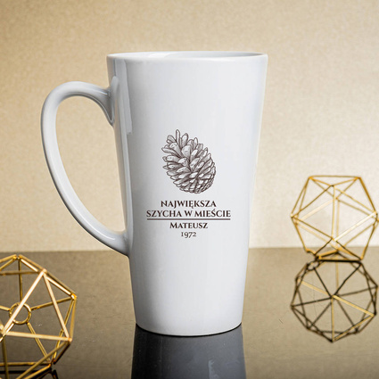 Kubek Latte Max z nadrukiem NAJWIĘKSZA SZYCHA W MIEŚCIE