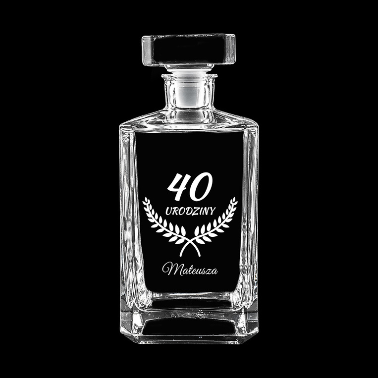 Karafka PERSONALIZOWANY PREZENT NA 40 URODZINY