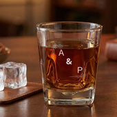 Szklanka do whisky DLA PARY z grawerem MONOGRAMÓW