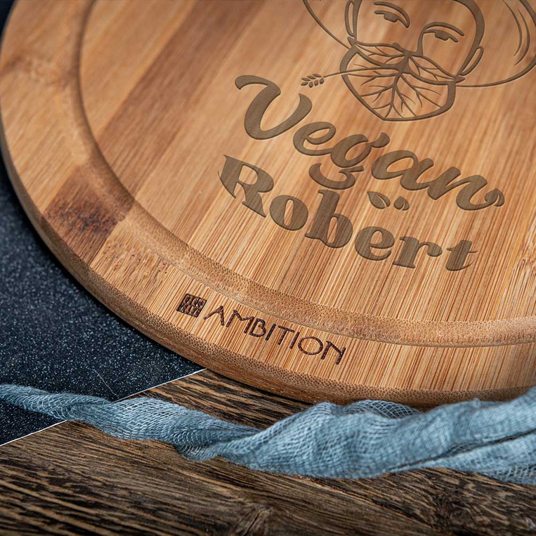 Deska do krojenia z grawerem dla VEGAN na URODZINY IMIENINY