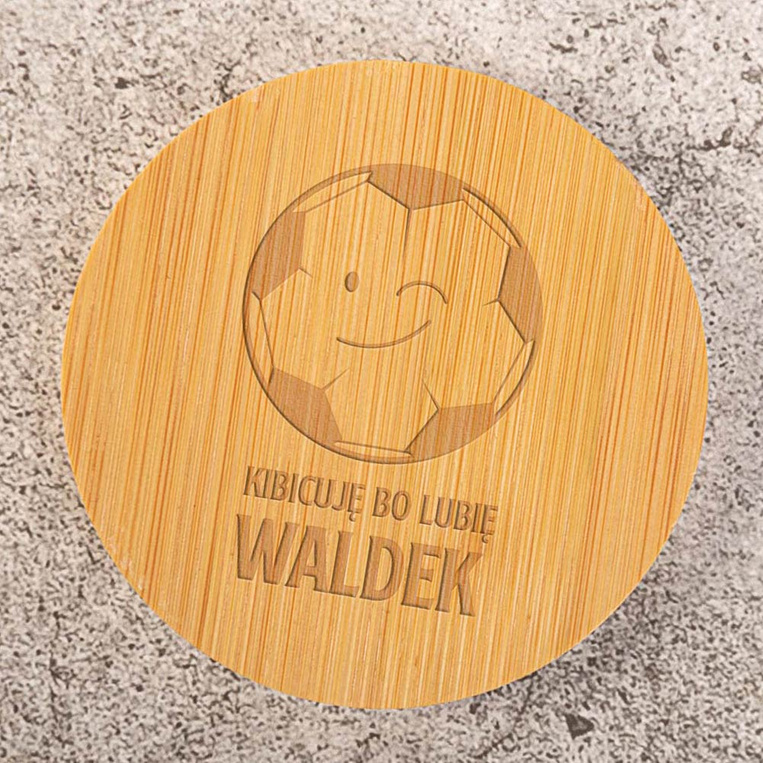 Otwieracz do butelek dla kibica piłki nożnej z grawerem KIBICUJĘ BO LUBIĘ + IMIĘ