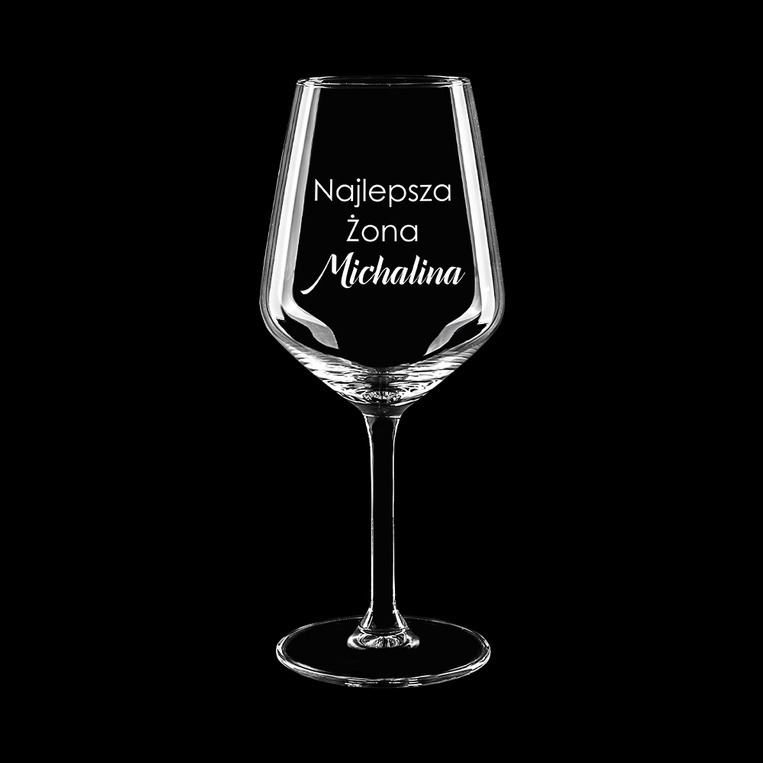 Kieliszek do wina czerwonego z grawerem NAJLEPSZA ŻONA
