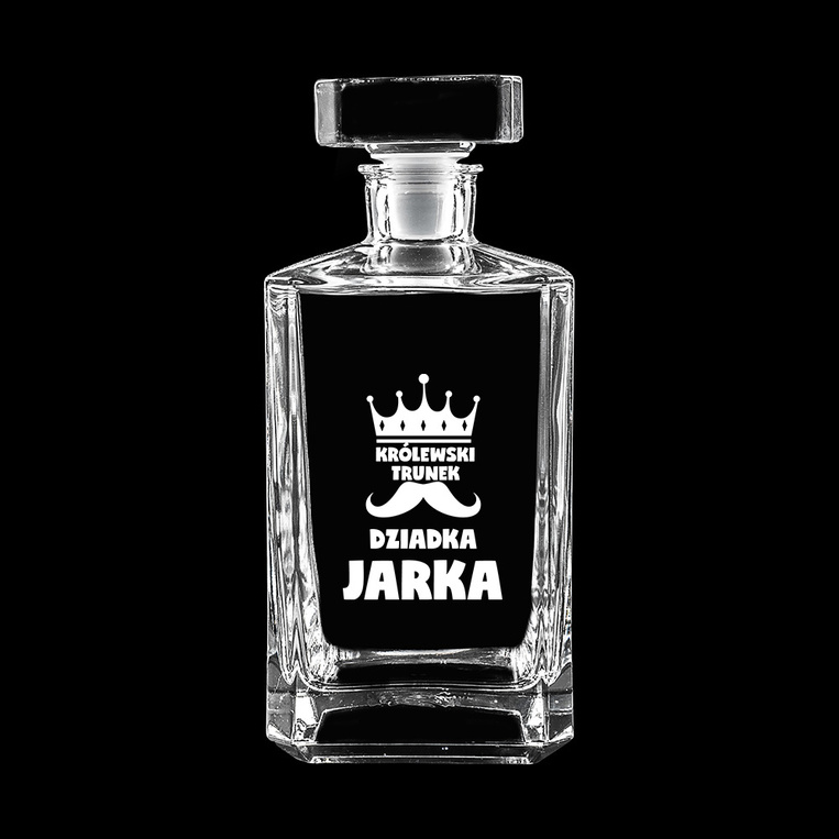 Karafka z grawerem KRÓLEWSKI TRUNEK DZIADKA + IMIĘ