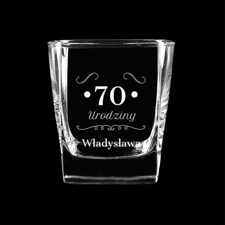 Szklanka do whisky - 70 urodziny