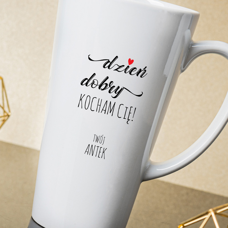 Kubek Latte Max z nadrukiem DLA UKOCHANEJ KOBIETY