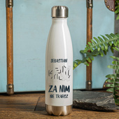 Butelka termiczna z TWOIM NADRUKIEM na prezent dla niego- za nim nie trafisz