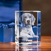 Zdjęcie Twojego pieska - grawer 3D w szkle KP-03 (80x120x80 mm)