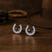 Spinki do mankietów PODKOWA – prezent DLA JEŹDŹCA I KONIARZA