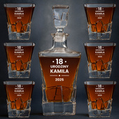 Zestaw do whisky na 18. URODZINY – prezent OD KOLEGI, PRZYJACIELA