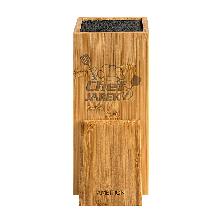 Stojak na noże PREZENT na PARAPETÓWKĘ z grawerem