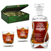 Zestaw karafka + 2 szklanki w skrzynce - PREZENT DLA NACZELNIKA STRAZY POŻARNEJ