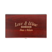 Zestaw do wina z TWOIM GRAWEREM na prezent dla ZNAJOMYCH - LOVE & WINE