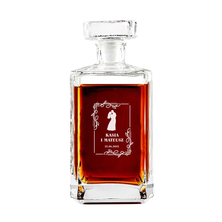 GRAWEROWANA KARAFKA na prezent DLA PARY z okazji ślubu rocznicy