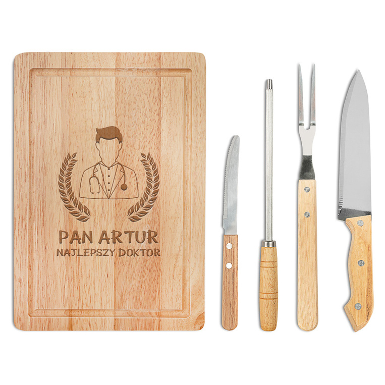 Personalizowany zestaw do grilla DLA NAJLEPSZEGO DOKTORA LEKARZA