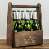 Nosidło drewniane na piwo z grawerem WINTAMINY + IMIĘ