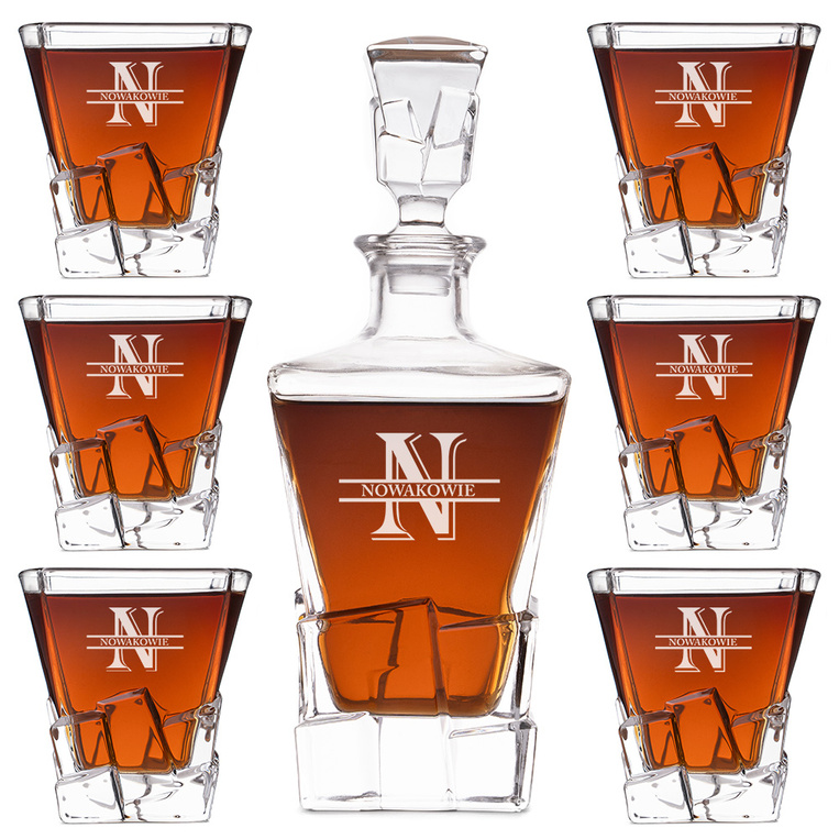 Zestaw Premium do whisky na prezent z grawerem PERSONALIZACJA DLA PARY