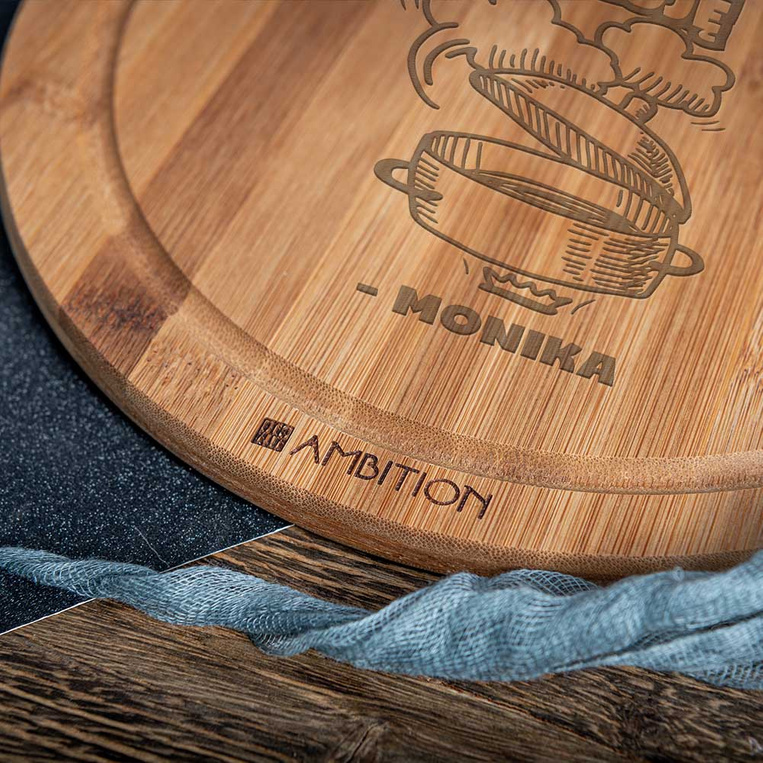 Deska do krojenia z grawerem JA TU GOTUJĘ na IMIENINY URODZINY