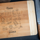 Deska do krojenia z grawerem dla AMATORA GRILLA na URODZINY