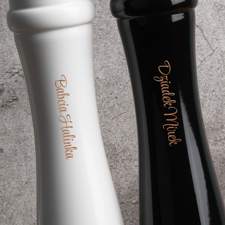 Mega duże młynki do soli i pieprzu 41,5 cm - zestaw z grawerem DLA BABCI I DZIADKA