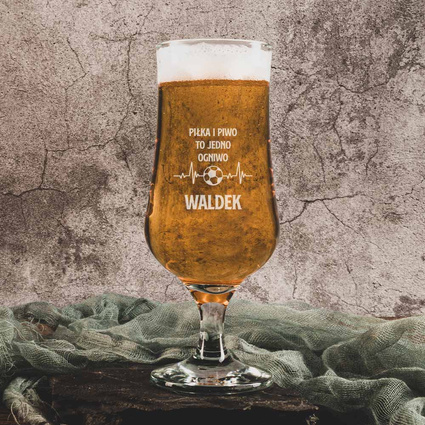 Grawerowane pokale do piwa z grawerem dla FANA PIŁKI NOŻNEJ