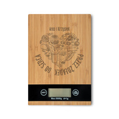 Waga kuchenna prostokątna z grawerem PRZEZ ŻOŁĄDEK DO SERCA prezent DLA PARY