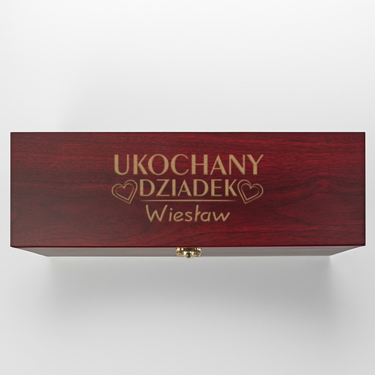Pudełko do wina z akcesoriami UKOCHANY DZIADEK