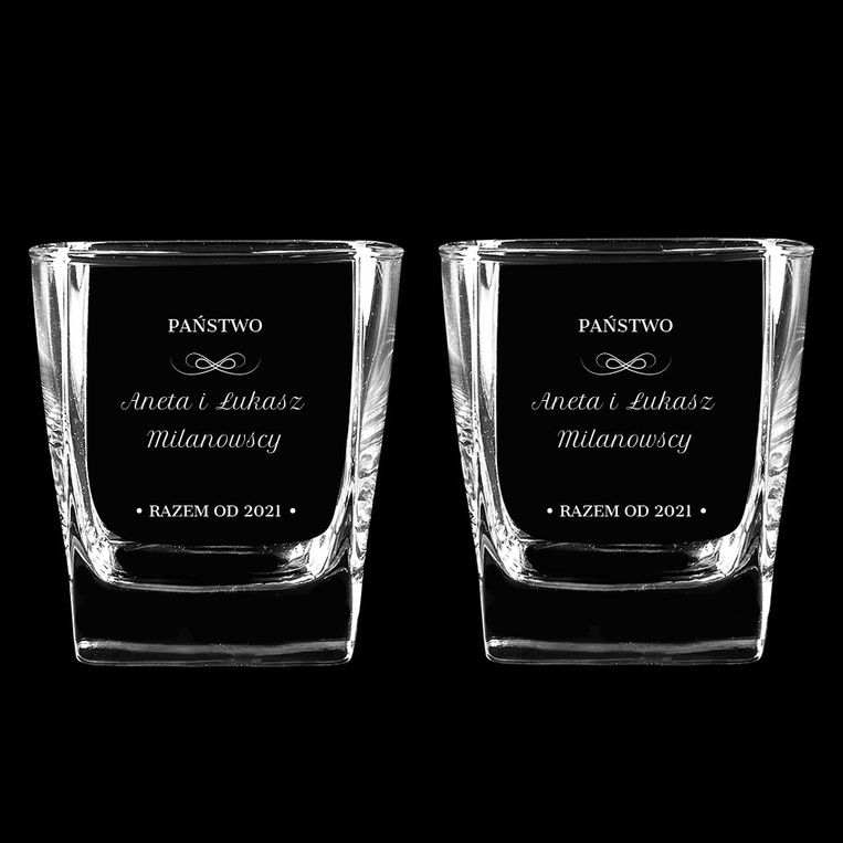 2 Szklanki do whisky DLA PAŃSTWA z okazji rocznicy